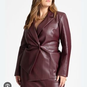 Eloquii Purple Blazer Double-Breasted Suit Jacket